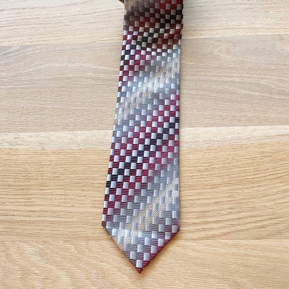 ALEXANDER JULIAN COLOURS Men's Multi Striped Handmade Polyester Necktie sz OS - Picture 3 of 14